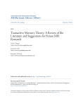 Transactive Memory Theory: A Review of the Literature and