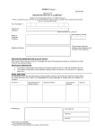 Application Form For the Registration of a