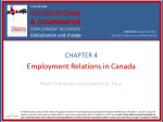 EMPLOYMENT RELATIONS IN CANADA