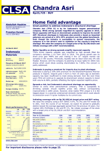 Home field advantage - Chandra Asri Petrochemical