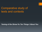 Comparative study of texts and contexts
