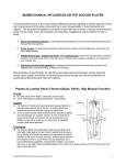 Biomechanical Influences on the Soccer Player