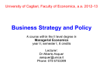 Lecture 2 Strategic positioning and the generic competitive strategies