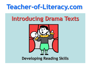 Teacher-of-Literacy.com Introducing Drama Texts