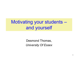 Motivation - ORB - University of Essex