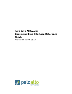 Palo Alto Networks Command Line Interface Reference Guide