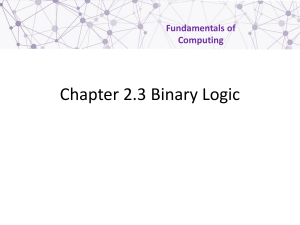 2.3 Binary Logic