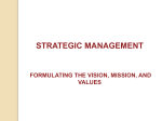 Strategic Management- Vision Mission