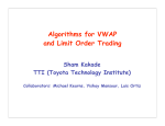 Algorithms for VWAP and Limit Order Trading