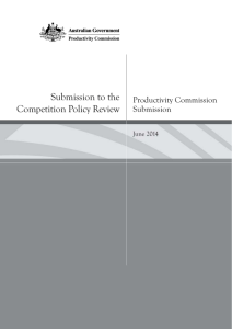 Submission to the Competition Policy Review