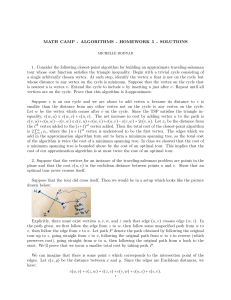 ALGORITHMS - HOMEWORK 5 - SOLUTIONS 1. Consider the