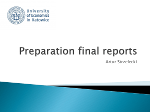 Preparation final reports – methods, rules and ethical aspects