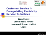 Customer Service in Deregulating Electricity Service