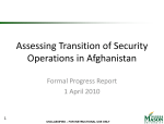 Assessing Transition of Security Operations in Afghanistan