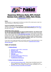 Repairing Williams/Bally WPC Pinball Games from 1990 to 1999, Part
