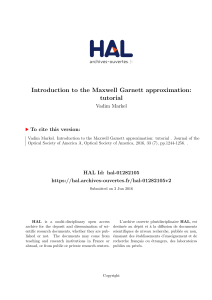 Introduction to the Maxwell Garnett approximation: tutorial