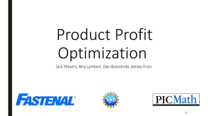 Product Profit Optimization