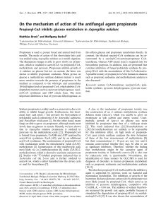 On the mechanism of action of the antifungal agent propionate