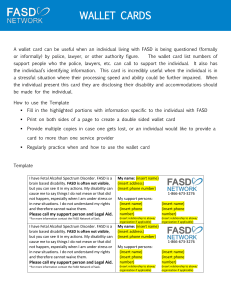 FASD Wallet Card Template - FASD Network of Saskatchewan