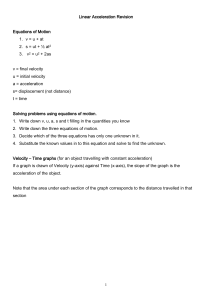 Q1 – Linear Acceleration – revision