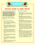 Parent`s Guide to Sight Words