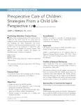 Preoperative Care of Children: Strategies From a Child Life