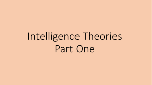 Intelligence Theories - Pickford Public Schools