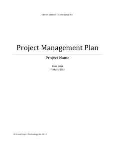 Project Management Plan