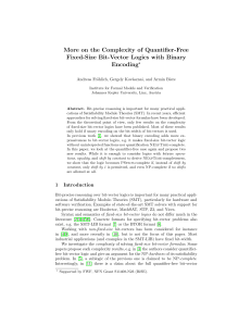 on the Complexity of Quantifier-Free Fixed-Size Bit-Vector