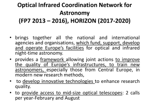 Optical Infrared Coordination Network for Astronomy FP7 2013