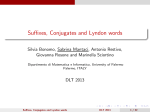Suffixes, Conjugates and Lyndon words