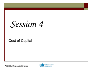 Risk, Cost of Capital, and Capital Budgeting