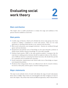 Evaluating social work theory