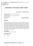 reappraisal of rational choice theory - Interdisciplinary Description of