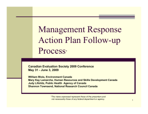 Management Response Action Plan Follow-up Process