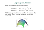 Lagrange multipliers