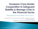 European Cross-Border Cooperation to Safeguard Stability