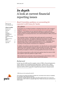 Basel Committee guidance on accounting for IFRS 9 expected credit