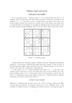 Sudoku, logic and proof Catherine Greenhill