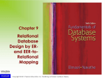 Chapter 9 Relational Database Design by ER- and EER