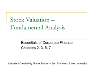 3-Stock Valuation-Fundamental Analysis