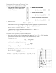 Questions about expressions, equations and functions - CMC