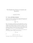 The Fundamental Theorem of Calculus and Integration