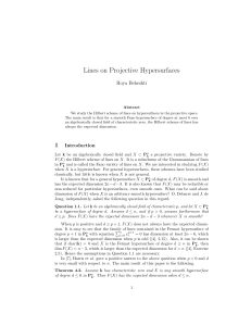 Lines on Projective Hypersurfaces