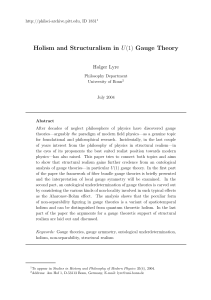 Holism and Structuralism in U(1) Gauge Theory - Philsci