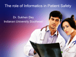 The role of Informatics in Patient Safety