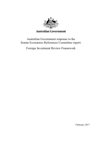 Australian Government response to the Senate Economics