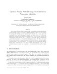 Optimal Penney Ante Strategy via Correlation Polynomial Identities