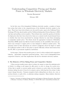 Understanding Competitive Pricing and Market - Berkeley-Haas
