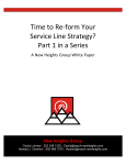 Time to Re-‐form Your Service Line Strategy